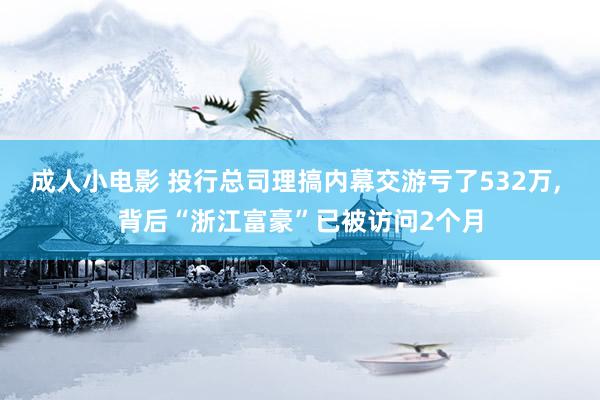 成人小电影 投行总司理搞内幕交游亏了532万， 背后“浙江富豪”已被访问2个月