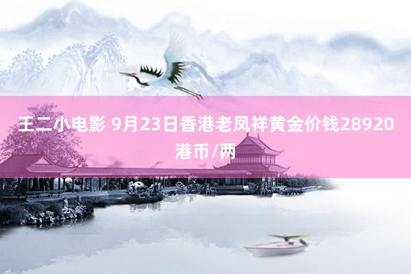 王二小电影 9月23日香港老凤祥黄金价钱28920港币/两