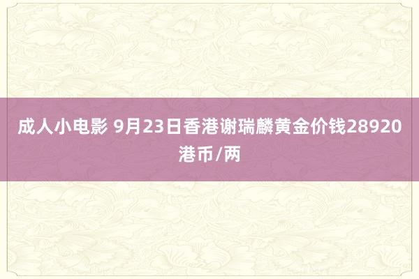 成人小电影 9月23日香港谢瑞麟黄金价钱28920港币/两