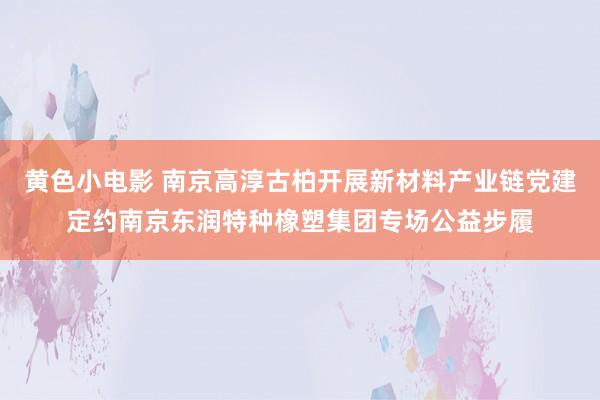 黄色小电影 南京高淳古柏开展新材料产业链党建定约南京东润特种橡塑集团专场公益步履