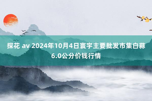 探花 av 2024年10月4日寰宇主要批发市集白蒜6.0公分价钱行情