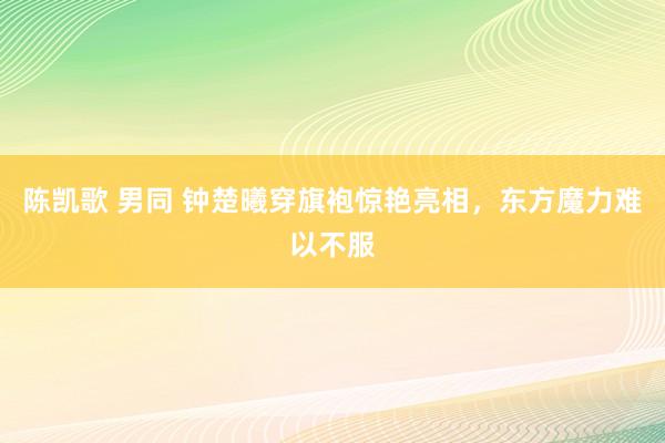 陈凯歌 男同 钟楚曦穿旗袍惊艳亮相，东方魔力难以不服