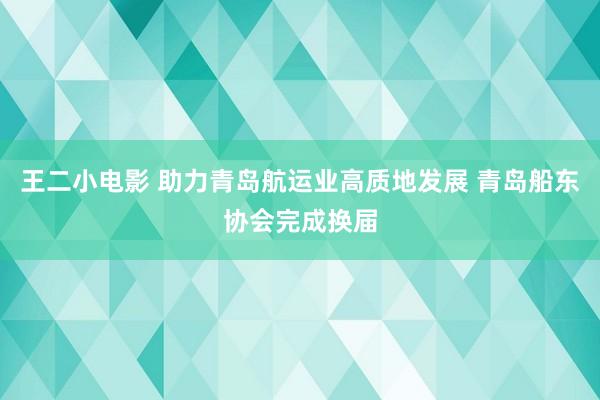 王二小电影 助力青岛航运业高质地发展 青岛船东协会完成换届