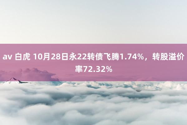 av 白虎 10月28日永22转债飞腾1.74%，转股溢价率72.32%