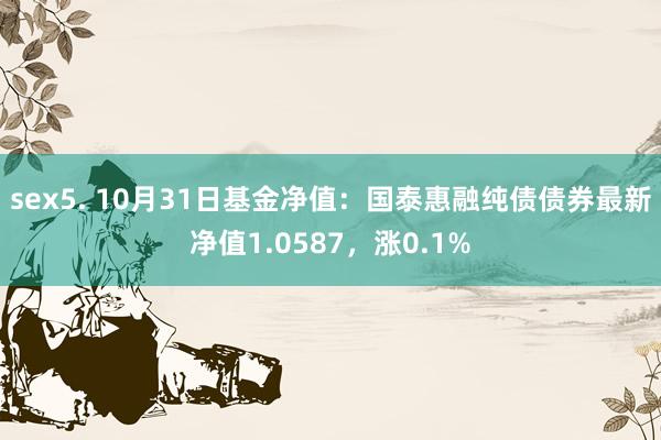 sex5. 10月31日基金净值：国泰惠融纯债债券最新净值1.0587，涨0.1%