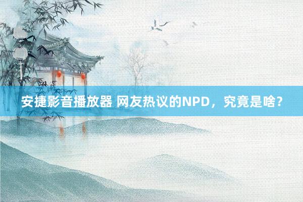 安捷影音播放器 网友热议的NPD，究竟是啥？