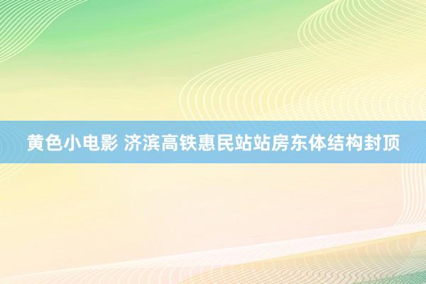 黄色小电影 济滨高铁惠民站站房东体结构封顶