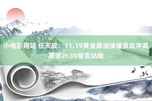 小电影网站 任天成：11.19黄金原油接续反攻冲高原谅2630能否站稳