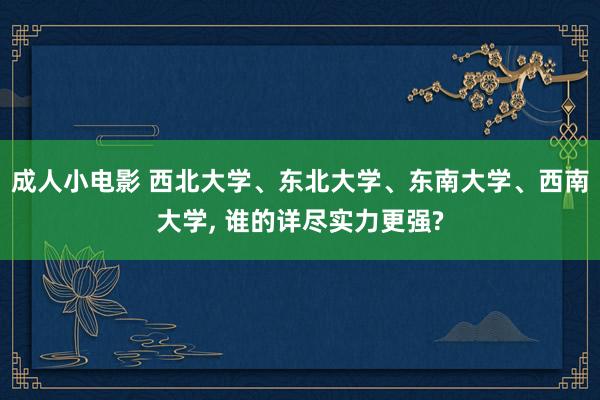 成人小电影 西北大学、东北大学、东南大学、西南大学， 谁的详尽实力更强?