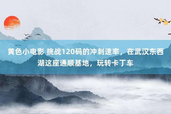 黄色小电影 挑战120码的冲刺速率，在武汉东西湖这座通顺基地，玩转卡丁车