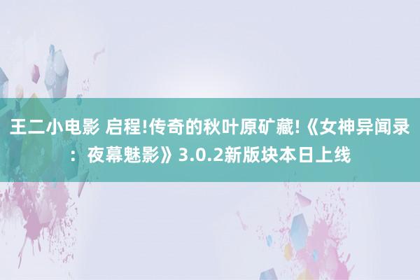 王二小电影 启程!传奇的秋叶原矿藏!《女神异闻录：夜幕魅影》3.0.2新版块本日上线