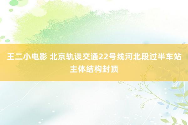 王二小电影 北京轨谈交通22号线河北段过半车站主体结构封顶