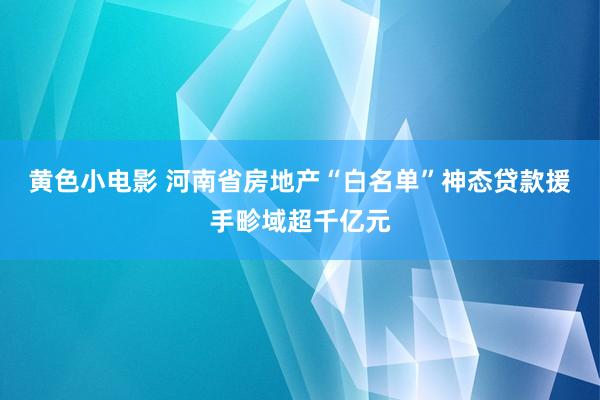 黄色小电影 河南省房地产“白名单”神态贷款援手畛域超千亿元