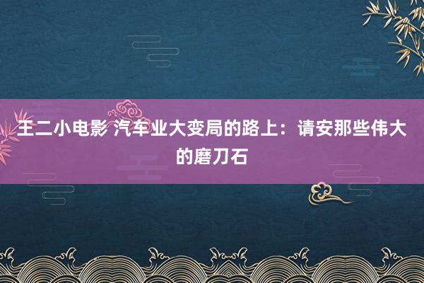 王二小电影 汽车业大变局的路上：请安那些伟大的磨刀石