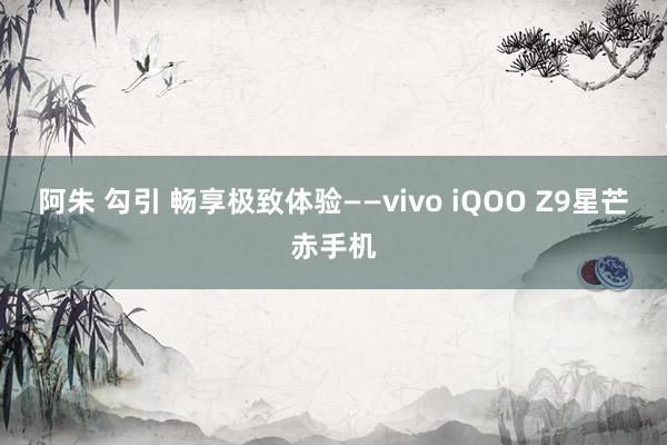 阿朱 勾引 畅享极致体验——vivo iQOO Z9星芒赤手机